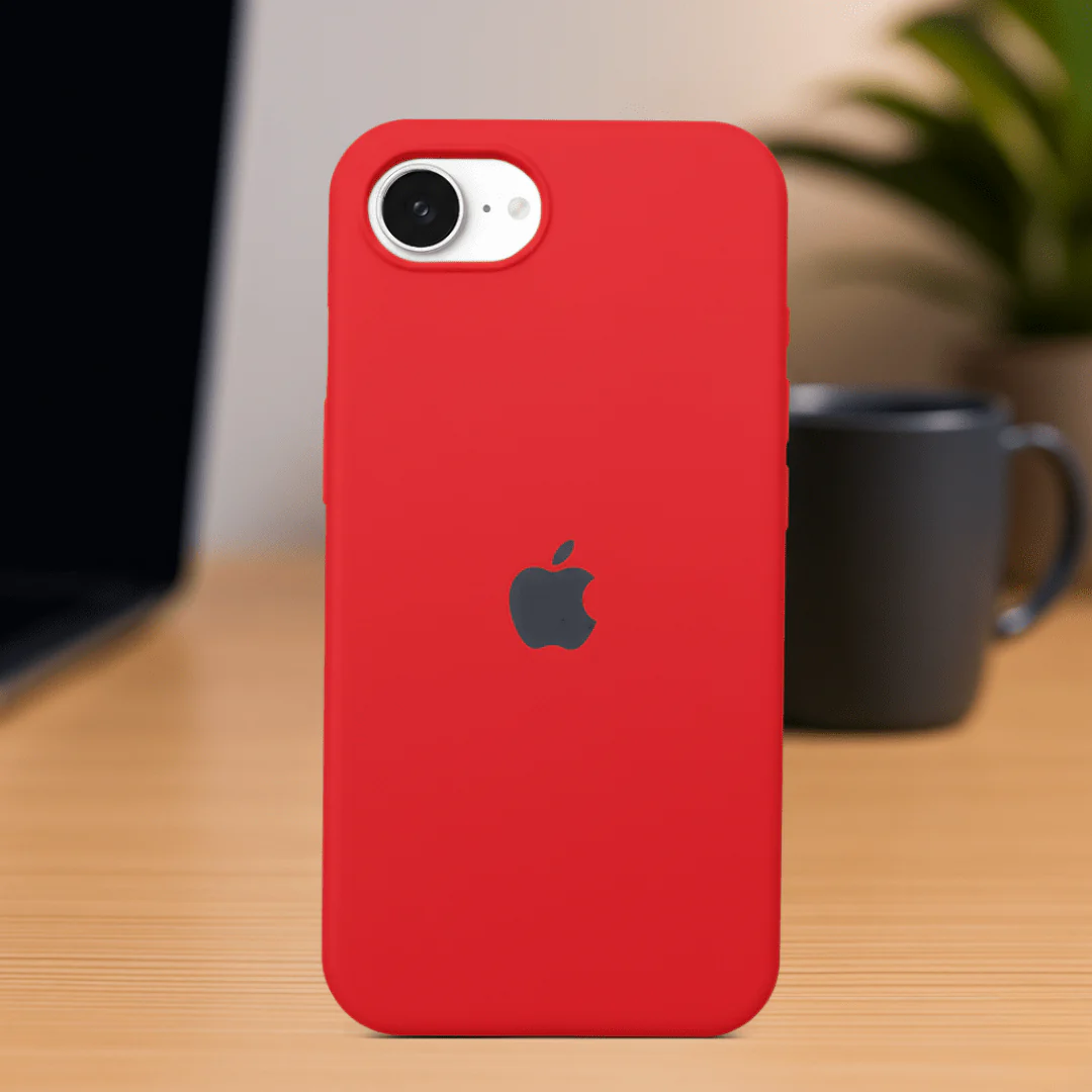 Red Original Silicone case for Apple iphone 16e - Image 3