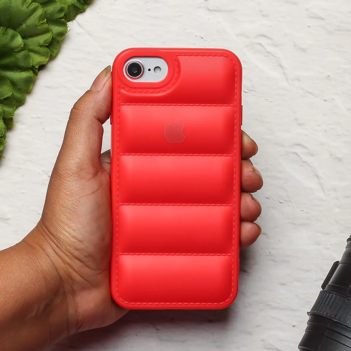 Red Puffon silicone case for Apple iPhone 8