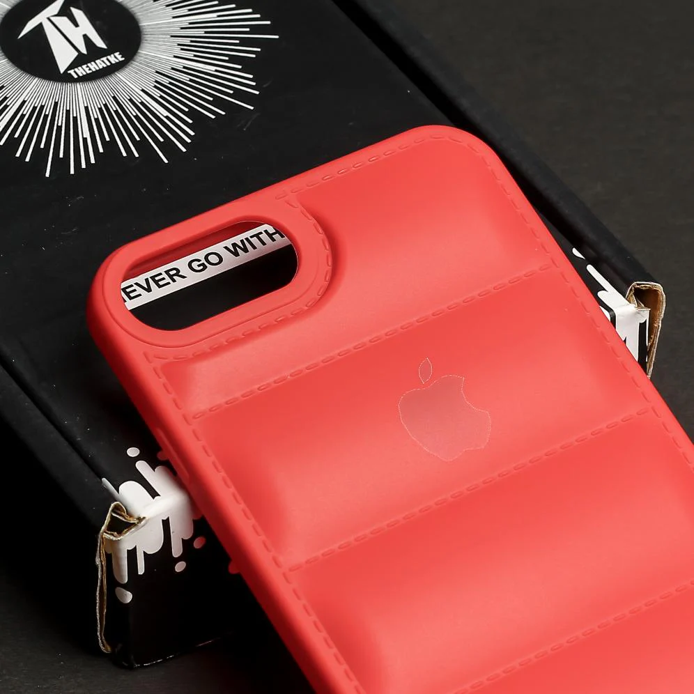 Red Puffon silicone case for Apple iPhone 8 Plus - Image 4