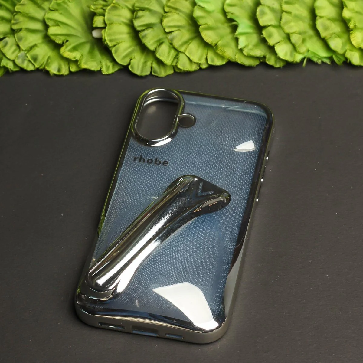 Rhobe Silver Silicone Case for Apple Iphone 16 - Image 2