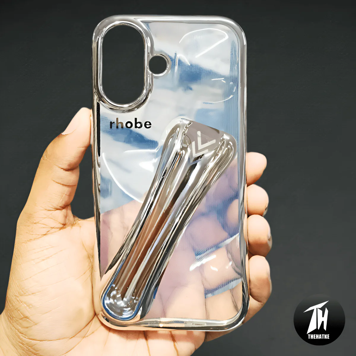 Rhobe Silver Silicone Case for Apple Iphone 16 - Image 5