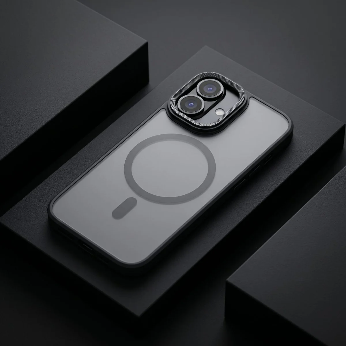 Ringmag Matte Black case for Apple iphone 16 - Image 2