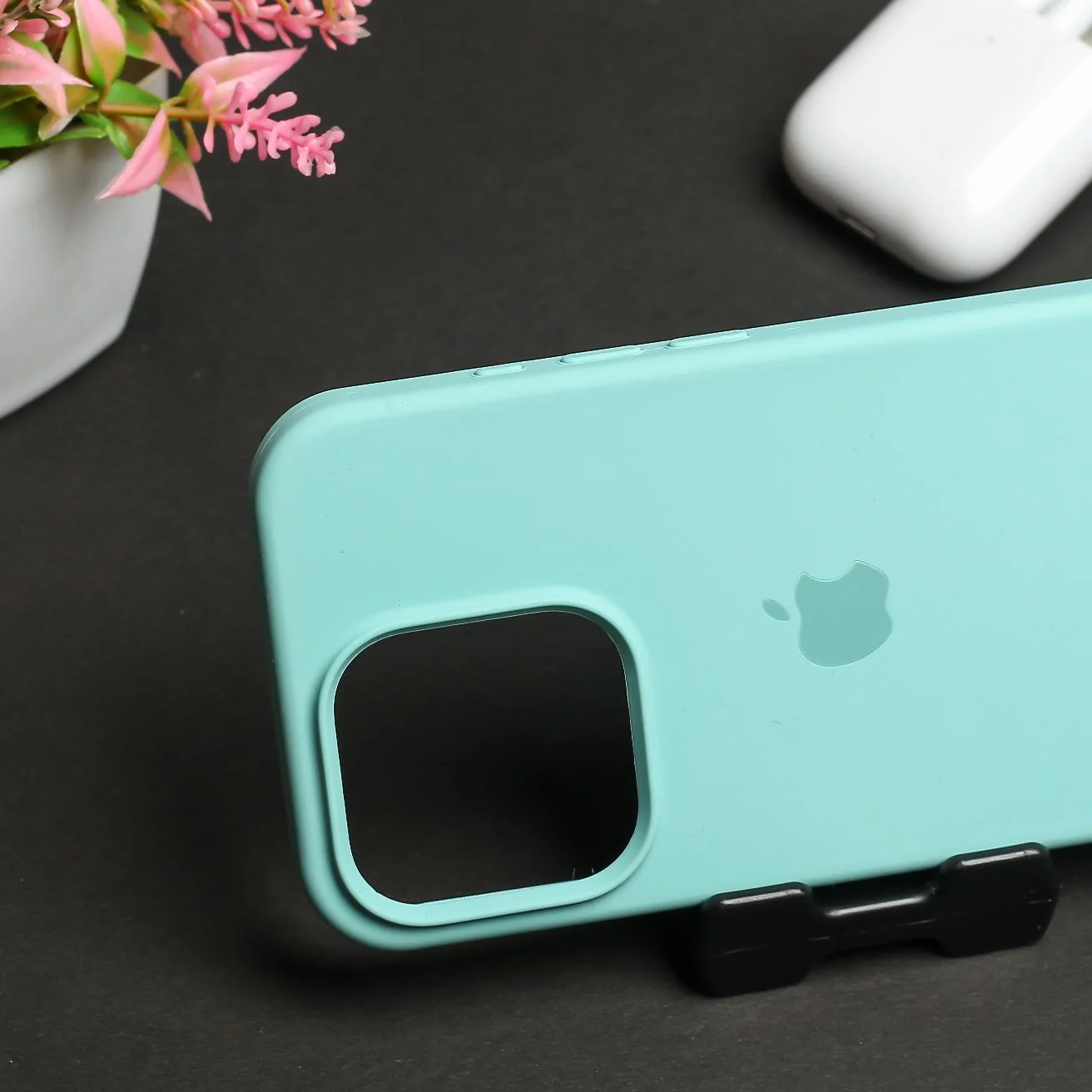 Sea Green Original Silicone case for Apple iphone 15 Pro Max - Image 3