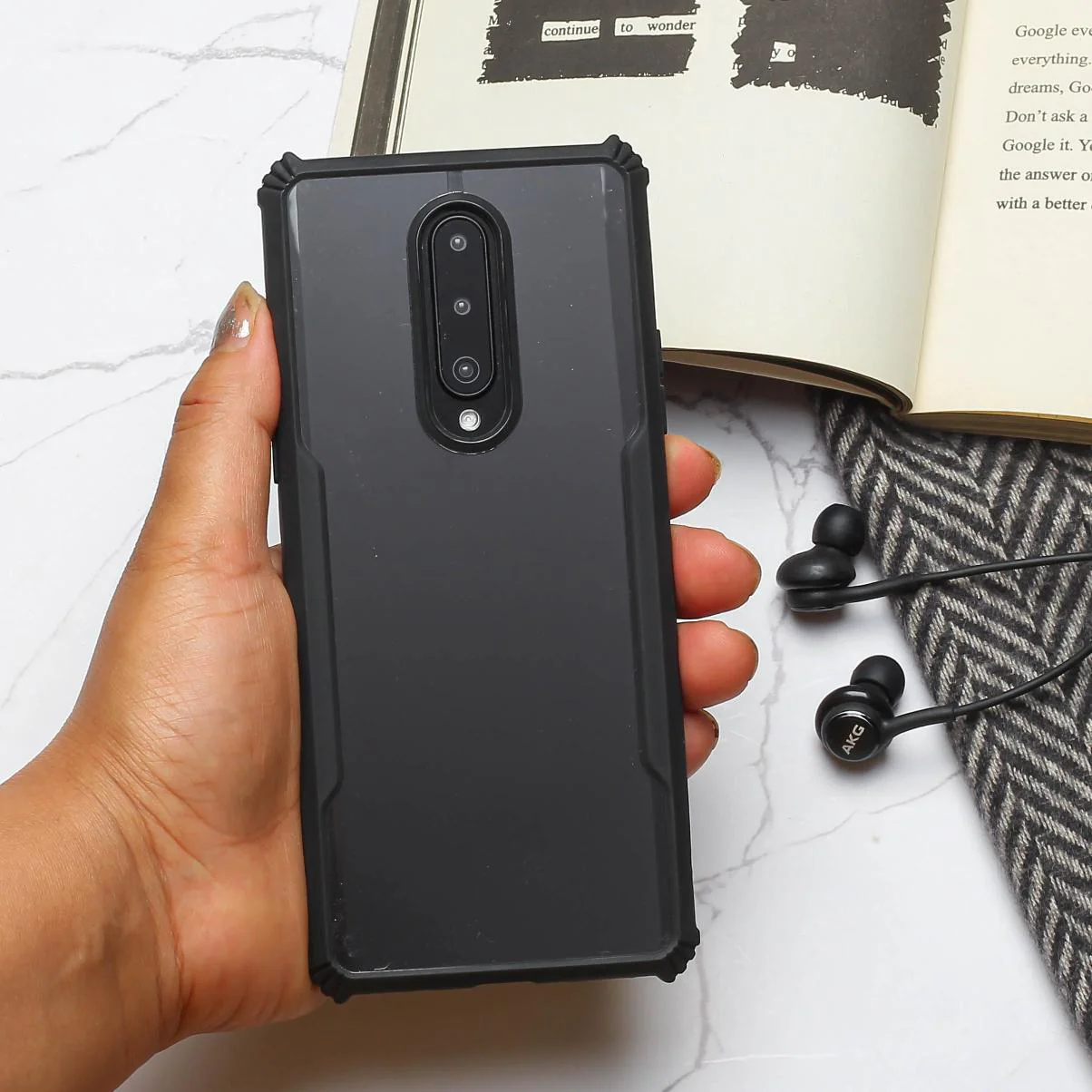 Shockproof transparent silicone Safe case for Oneplus 8 - Image 2