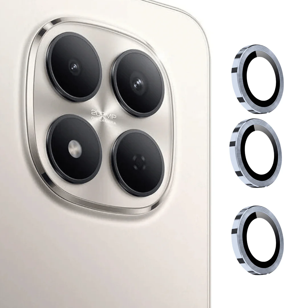 Silver Metallic camera ring lens guard for Redmi Note 15 Pro