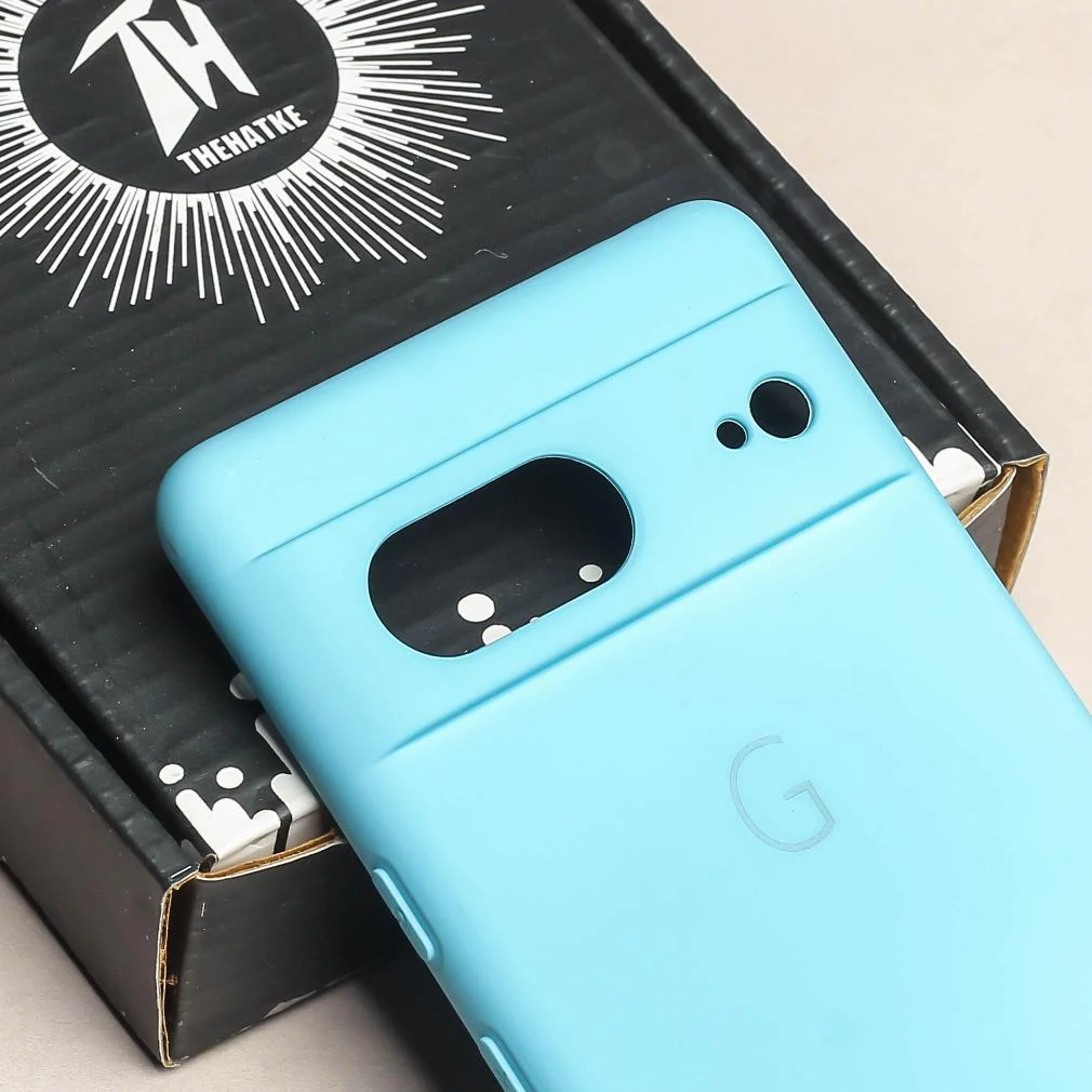 Sky Blue Camera Original Silicone case for Google Pixel 7 - Image 5