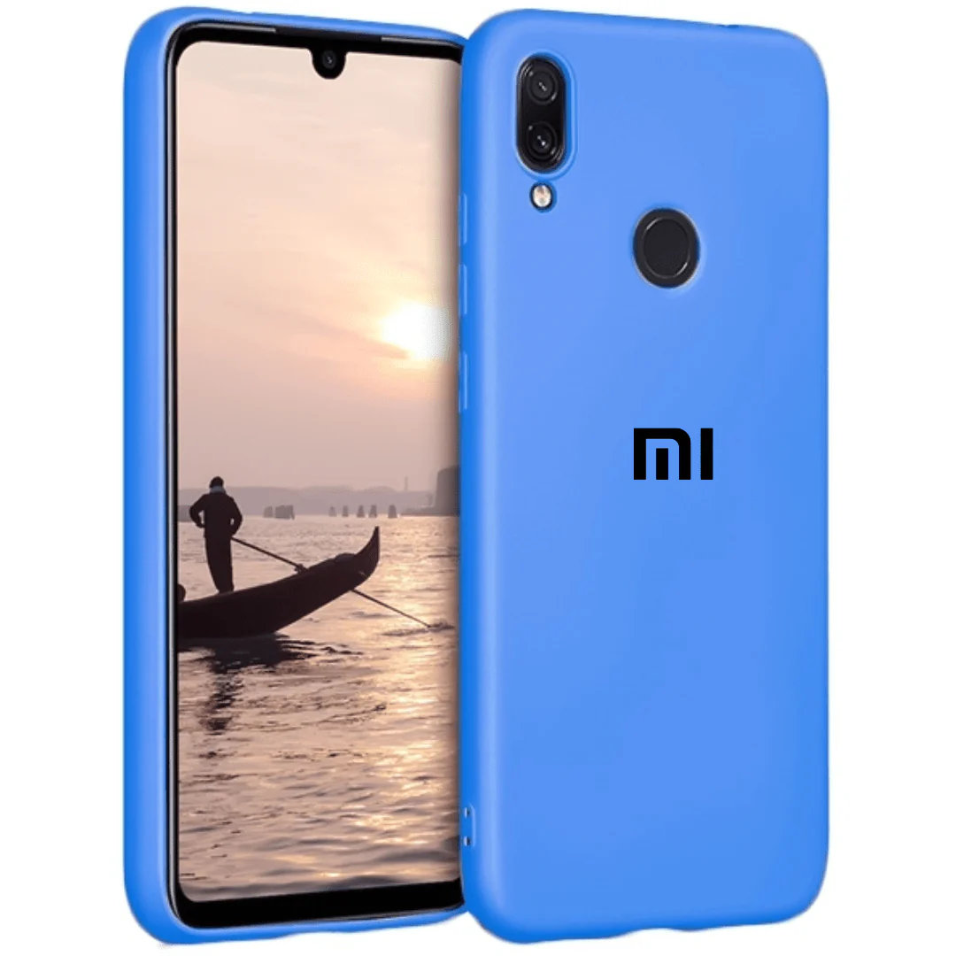 Sky Blue Camera Original Silicone Case for Redmi Note 7 Pro