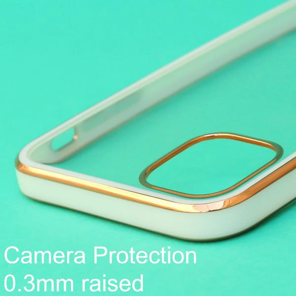 White Electroplated Transparent Case for Apple iphone 11 Pro Max - Image 4