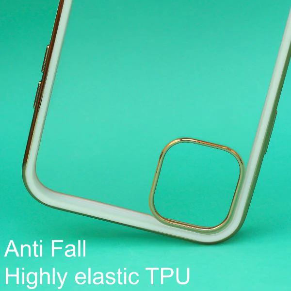 White Electroplated Transparent Case for Apple iphone 12 Pro - Image 3