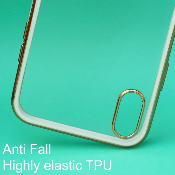 White Electroplated Transparent Case for Apple iphone Xs max - Image 2
