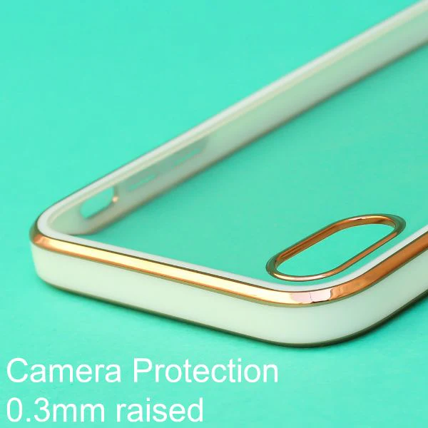 White Electroplated Transparent Case for Apple iphone Xs max - Image 4