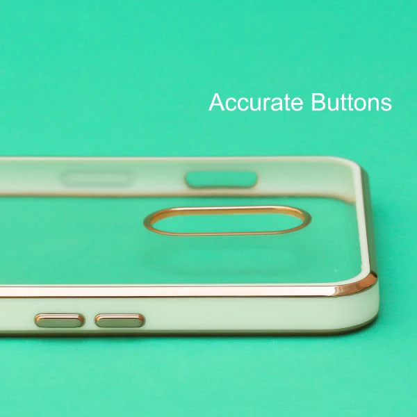 White Electroplated Transparent Case for Oneplus 7 - Image 4