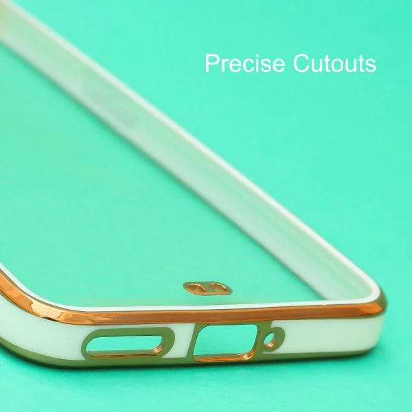 White Electroplated Transparent Case for Oneplus Nord 2 - Image 5