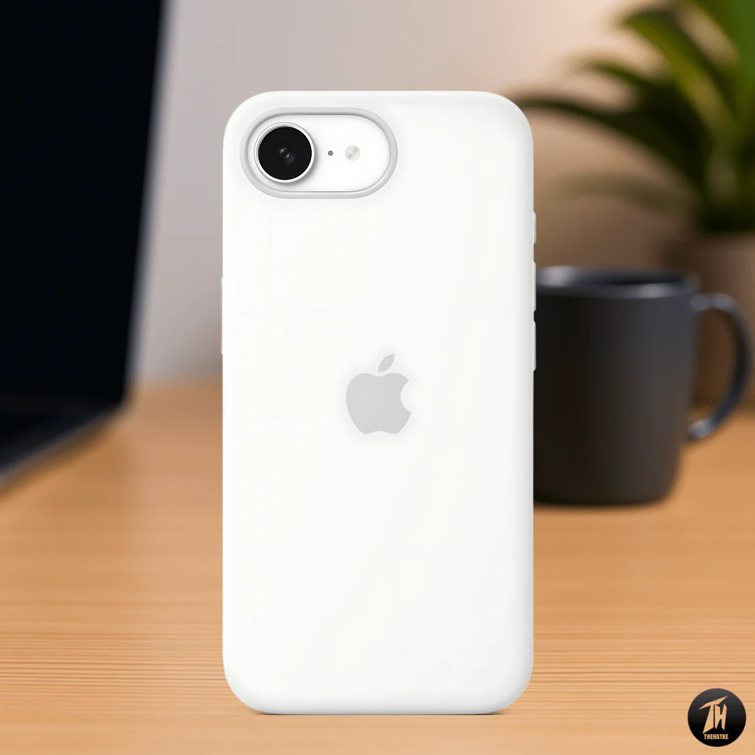 White Original Silicone case for Apple iphone 16e - Image 3