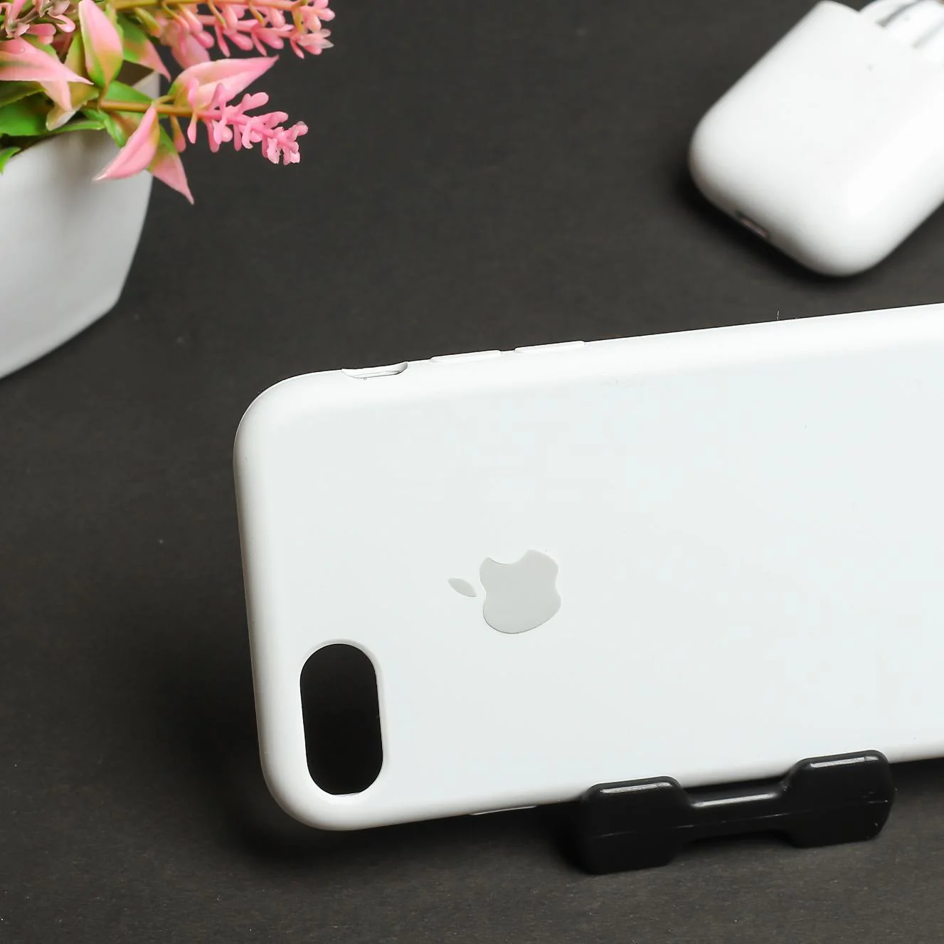 White Original Silicone case for Apple iphone 8 - Image 3
