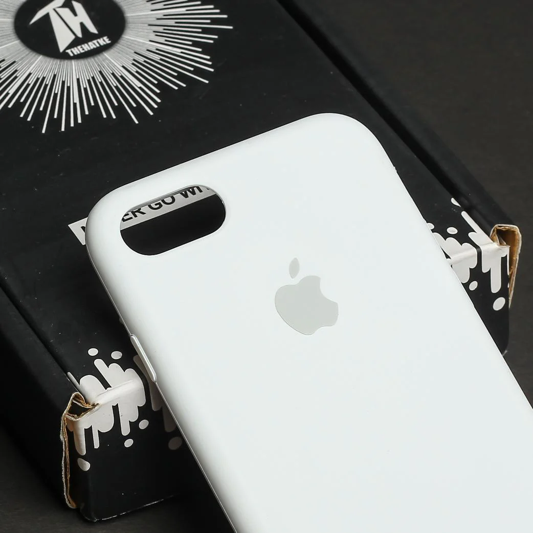 White Original Silicone case for Apple iphone 8 - Image 4