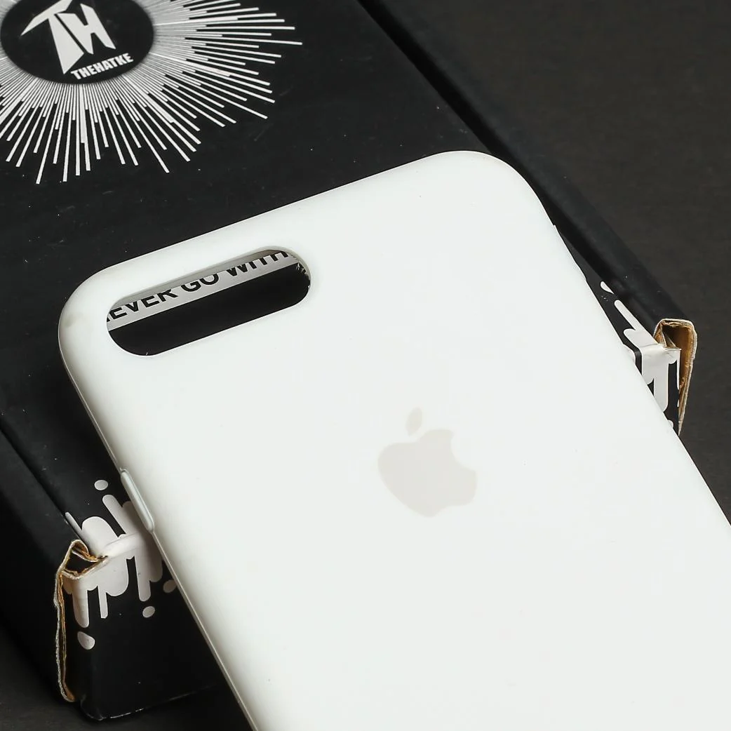 White Original Silicone case for Apple iphone 7 Plus - Image 4