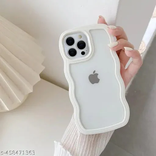 White Zig Zag Frame Silicon Case for Apple Iphone 13 Pro Max - Image 5