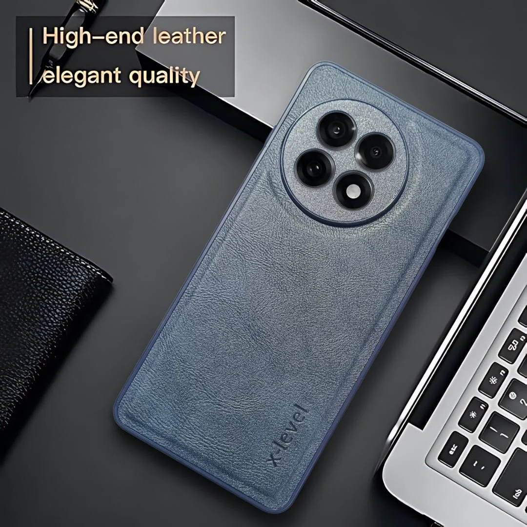 X-LEVEL Dark Blue Leather Case for Oneplus 13r