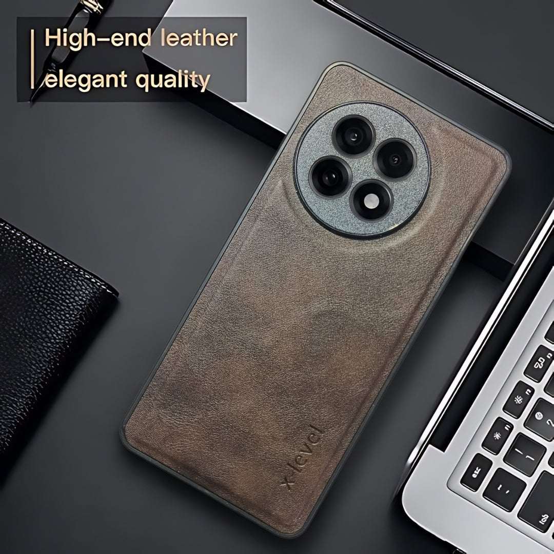 X-LEVEL Dark Brown Leather Case for Oneplus 13r