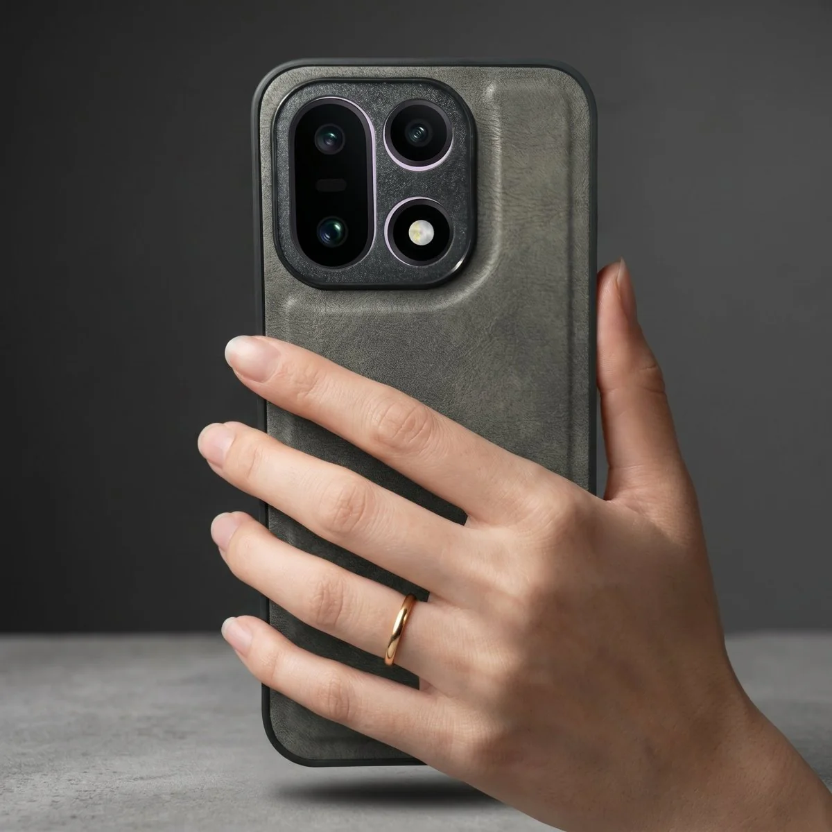 X-LEVEL Grey Leather Case for Oneplus 15 - Image 2