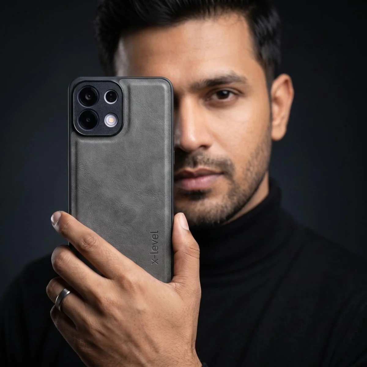 X-LEVEL Grey Leather Case for Oppo K13 - Image 2